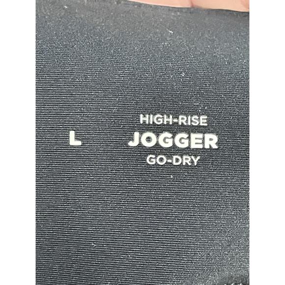 Old Navy Active Jogger Pants Womens Large Black High Rise PowerSoft Go-Dry Gym - Picture 8 of 9